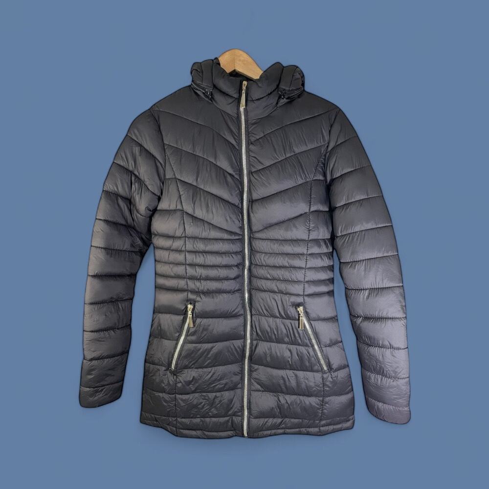 Snobbish Women's Puffer Jacket with Removable Hood Black Small Outdoor Neutral